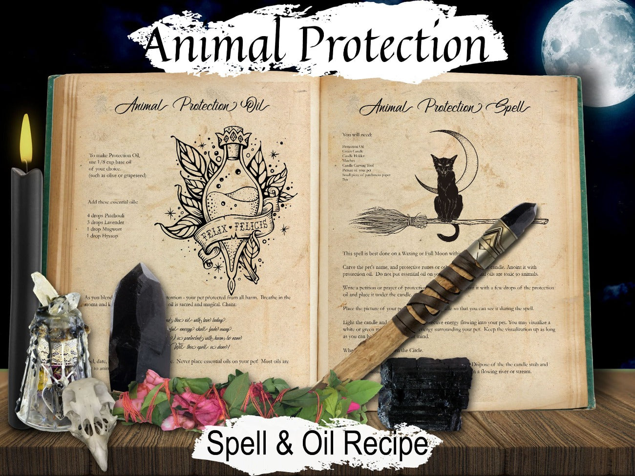 PET PROTECTION SPELL, Protection Magic Spell for Furbabies, Protect a Pet, Wicca Witchcraft Animal Protection Charm, Pet Good Luck Charm - Morgana Magick Spell