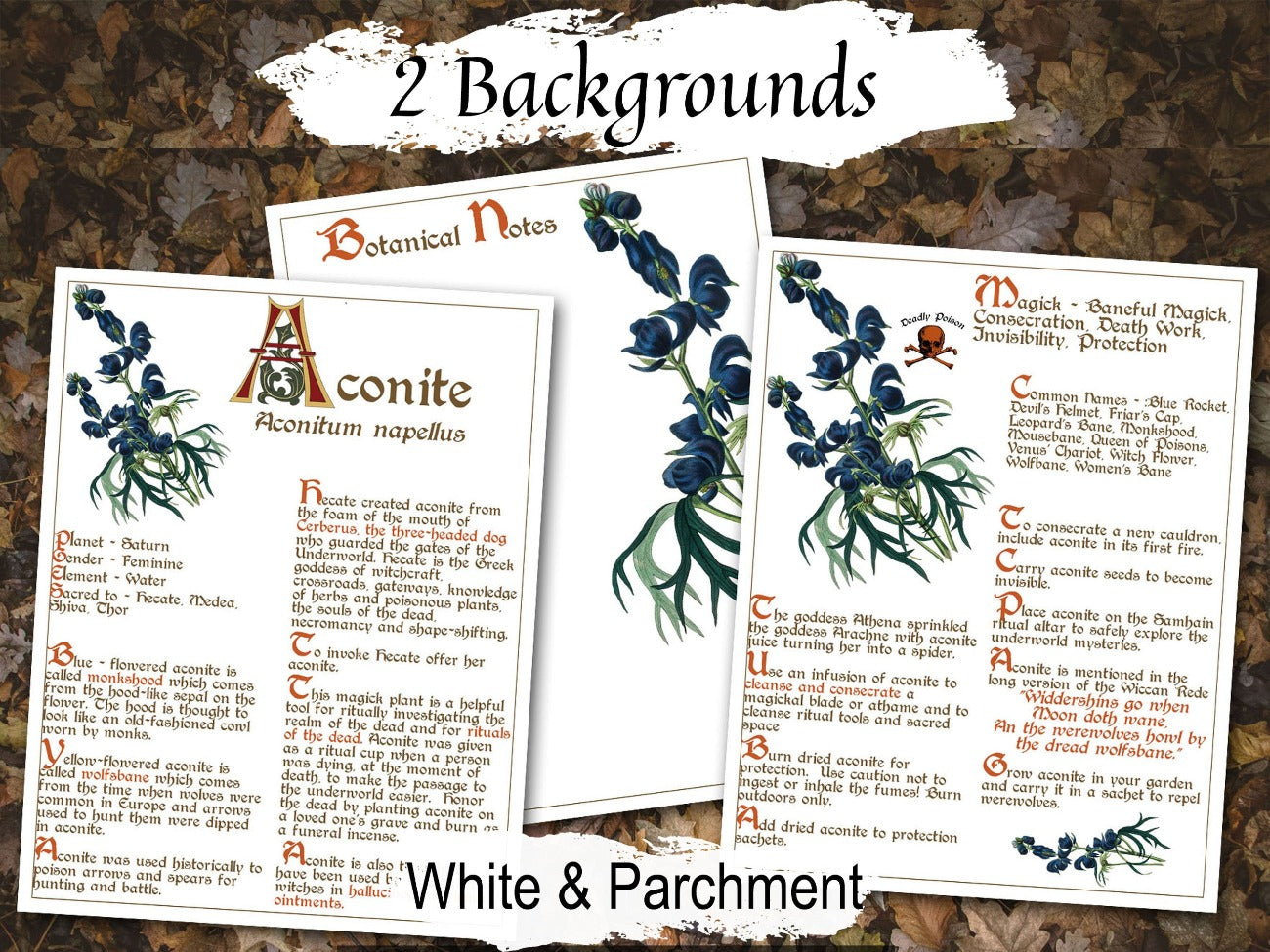 Baneful Herbs files come with an optional white background.