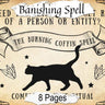 The BURNING COFFIN SPELL for experienced witches only, Complete ritual 8 Printable Pages, Powerful Dark Moon spell to banish spirits - Morgana Magick Spell