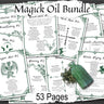 MAGIC SPELL OILS Bundle, 53 Pages with over 180 Recipes, Wicca Witchcraft Guide to creating Sacred Oils, Pagan Herbal Oil Recipes Spellbook - Morgana Magick Spell