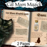 CAT MOON MAGICK Connect to the Moon Goddess, Wicca Moon Oil Recipe, Draw Down the Moon, Cat Grimoire, Triple Moon Magic Printable - Morgana Magick Spell