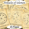 The PENTACLES of SOLOMON BUNDLE 45 Pages, Seven Pentacles of the Key of Solomon, Solomon Seals, Pentagram of Solomon, Star of David Kabbalah - Morgana Magick Spell