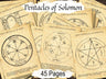 The PENTACLES of SOLOMON BUNDLE 45 Pages, Seven Pentacles of the Key of Solomon, Solomon Seals, Pentagram of Solomon, Star of David Kabbalah - Morgana Magick Spell