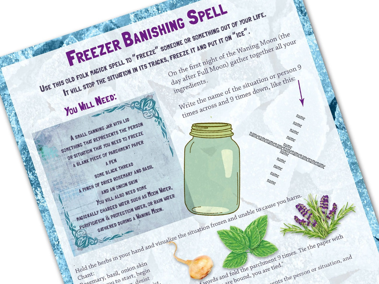 FREEZER BANISHING SPELL, Binding Defensive Magic, Ice Cube Go Away Spell, Put Your Enemy on Ice, Leave Me Alone, Wicca Freeze out bad luck - Morgana Magick Spell