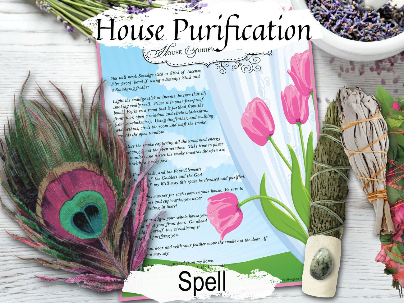 HOUSE PURIFICATION SPELL, Bless your Home, House Cleansing Spell, House Smudging Ritual, House Blessing, Wicca Witchcraft Housewarming Gift - Morgana Magick Spell