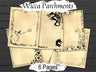 WICCA PARCHMENTS, 6 Blank Witchcraft Spell Papers, Stationary to decorate your Grimoire or Book of Shadows, Printable Wicca Journal - Morgana Magick Spell