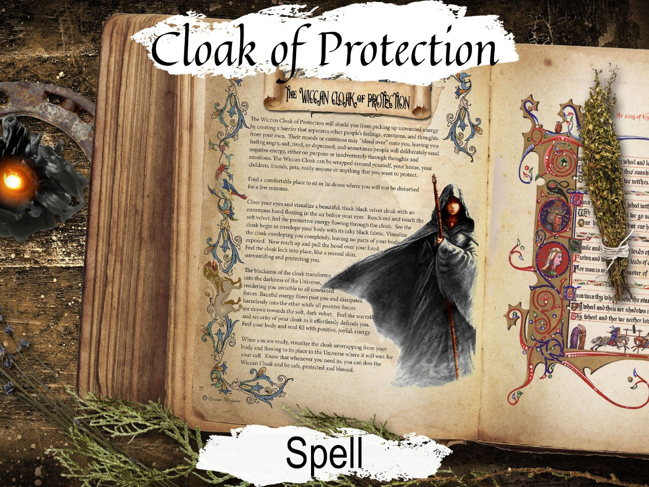 WICCAN CLOAK of PROTECTION, Witchcraft Psychic Defense Spell, Cloak of Invisibility, Real Wicca Spell Magic, Banishing, Ward off bad energy - Morgana Magick Spell