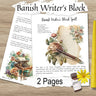 BANISH WRITERS BLOCK, Author Magic Spell, Remove obstacles to your creative flow, clear writing blockages, Wicca Witch 2 Printable Pages - Morgana Magick Spell