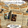 EGYPTIAN GODS & GODDESSES Printable Bundle - 49 pages, Divine wisdom magick and mythology - Morgana Magick Spell