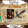 GODDESS NEPHTHYS 5 Pages, Lore and Mythology, Egyptian Goddess of Resurrection and Underworld, Printable Witchcraft Grimoire Altar Guide - Morgana Magick Spell