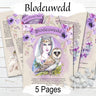 BLODEUWEDD Celtic Owl Goddess, 5 Printable Pagan Spellbook pages, Celtic Mythology and Correspondences, Night Flower Spell & Incantation - Morgana Magick Spell