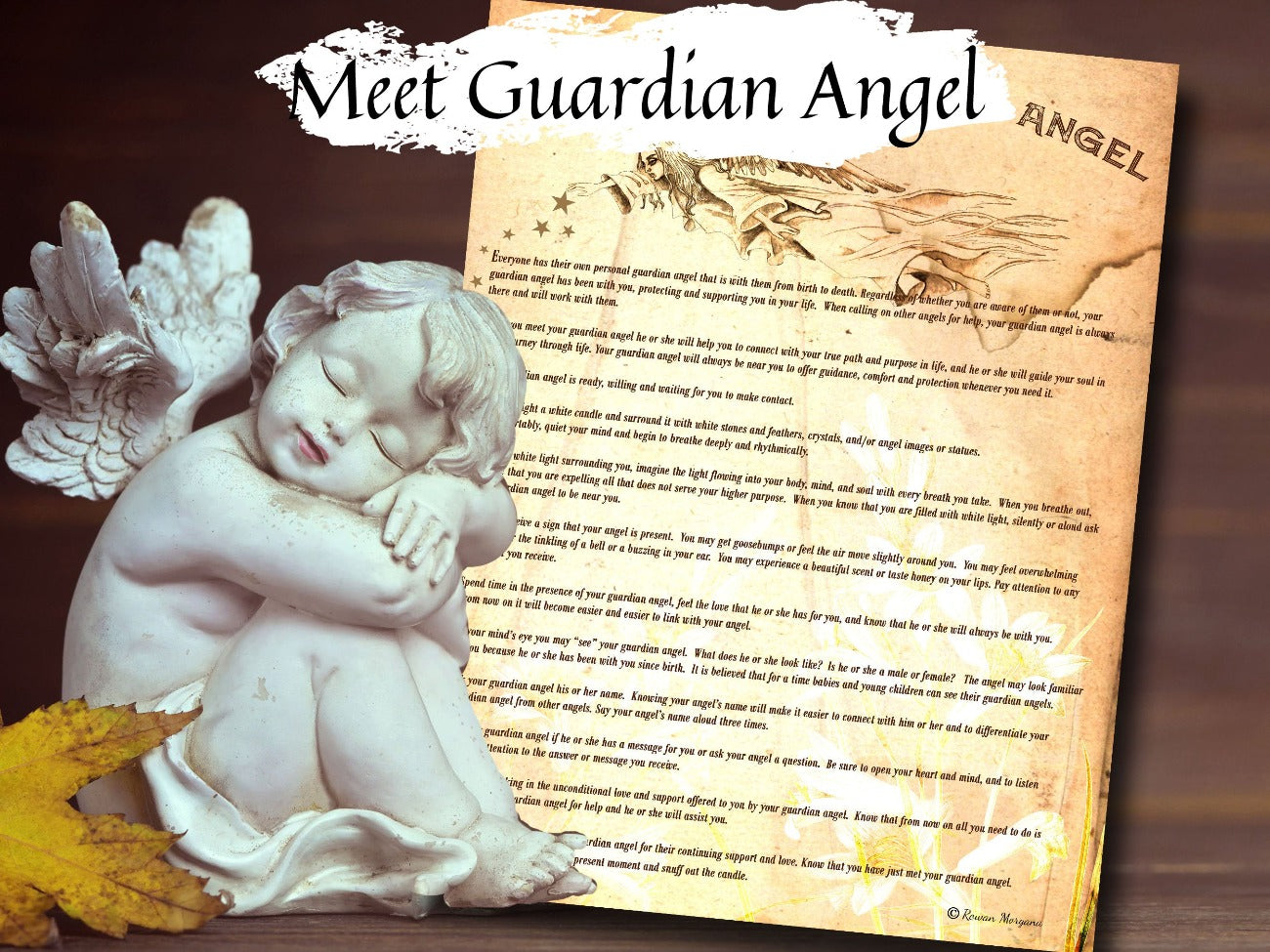 MEET Your GUARDIAN ANGEL a Ritual to Meet Guardian Angel, Wicca Witchcraft, Light Worker Magic, Angel Guidance Folklore, Journal Grimoire Printable - Morgana Magick Spell