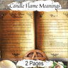 CANDLE FLAME DIVINATION 2 Pages, Witchcraft Candle Burning, Guttering Flickering Candle Flame Meaning, Wicca Candle Magic Dancing Fire Signs - Morgana Magick Spell