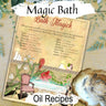 BATH MAGICK, Printable Ritual Bath Essential Oil Recipes, Wicca Aromatherapy Bath Oils for Cleansing, Purification and Spiritual Awareness - Morgana Magick Spell