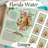 FLORIDA WATER COLOGNE, Toilette Water, Spiritual Cleansing, Blessing, Good Luck & Protection, Original 19th Century Recipe with Bonus Labels - Morgana Magick Spell