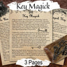 KEY MAGIC Complete Guide, Hecate Unlocking Magic, Spells Using Keys, Key Symbolism, Witchcraft Occult Wicca Printable Grimoire, 3 pages - Morgana Magick Spell