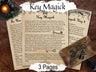 KEY MAGIC Complete Guide, Hecate Unlocking Magic, Spells Using Keys, Key Symbolism, Witchcraft Occult Wicca Printable Grimoire, 3 pages - Morgana Magick Spell