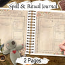 SPELL & RITUAL JOURNAL, Wicca Spell Record, Magical Witchcraft Diary, Grimoire Magic Guide, Book of Spells, Witch Book of Shadows, 2 Pages - Morgana Magick Spell