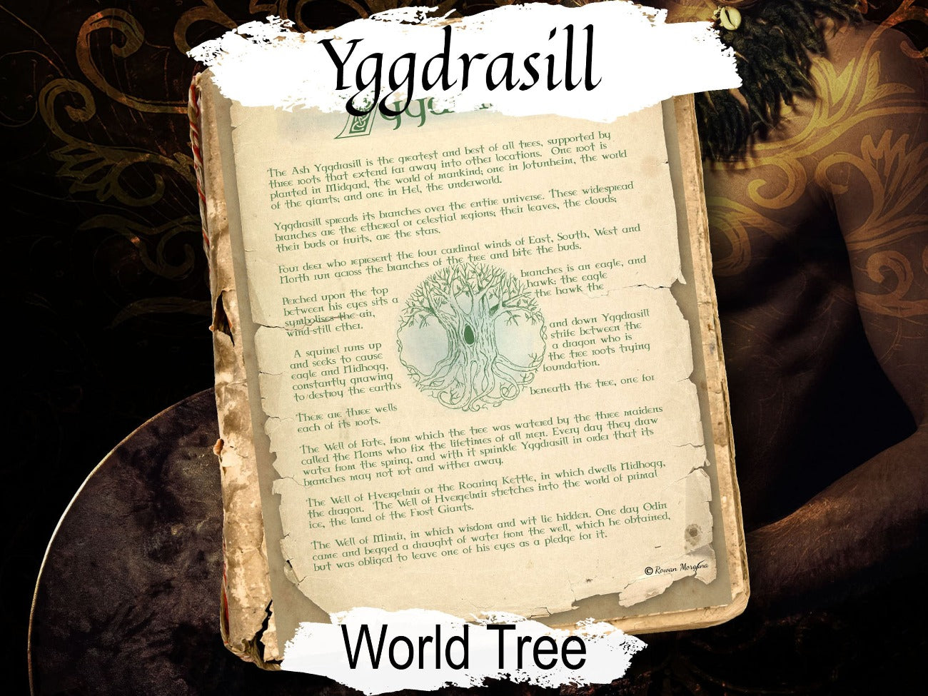 YGGDRASIL, Celtic World Tree Legend, Norse Mythology, Pagan Viking Sacred Tree, Nine Celtic Worlds, Witchcraft Odin Heathen Futhark Runes - Morgana Magick Spell