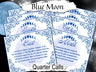 BLUE MOON Call the Quarters, 8 Printable Cards, Cast a Magic Circle, Call and Dismiss Quarters. Wicca Watchtowers, Sacred Space Pentagram - Morgana Magick Spell