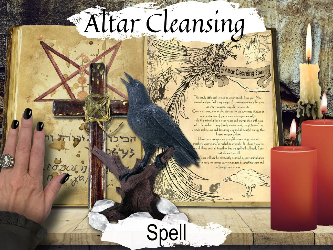 ALTAR CLEANSING Spell, Purification Spell, Wicca Altar Empowerment, Charge and Purify Pagan Altar Blessing, Witchcraft Spirit Animal Guide - Morgana Magick Spell
