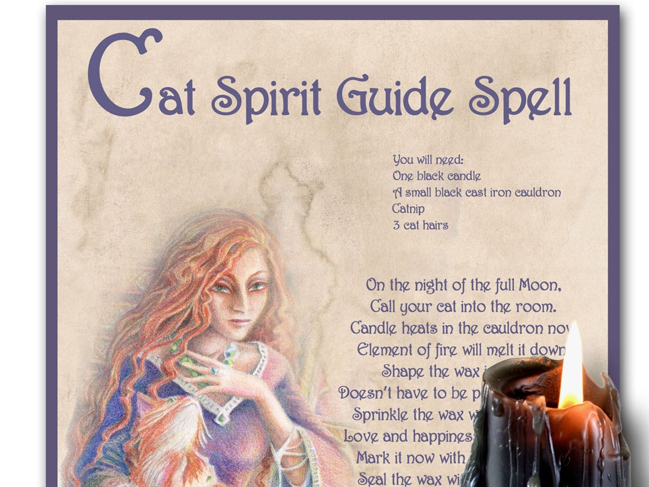 CAT SPIRIT GUIDE, Get a Cat Spiritual Helper, Cat Familiar, Wicca Witch Cat Spell Magic, Pet Ritual, Witchcraft Cat Spirit Helper Guide - Morgana Magick Spell