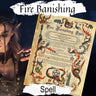 FIRE BANISHING SPELL, Charmed Style Printable, Binding Spell Candle Magic, Fire Element Ritual, Wicca Witchcraft Banish Negative Energy - Morgana Magick Spell