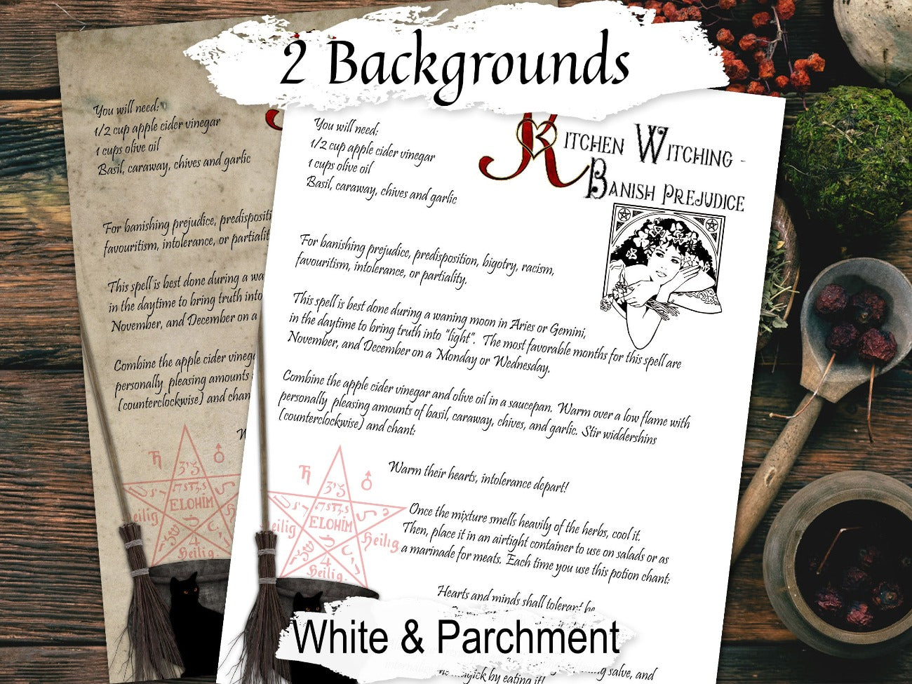 BANISH PREJUDICE a Kitchen Witching Spell Printable Page