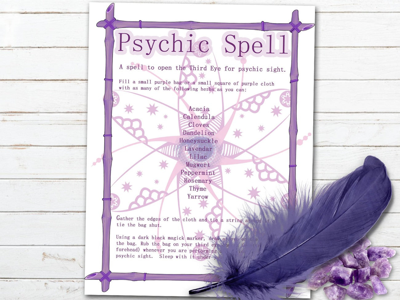 PSYCHIC SPELL, How To Open your Third Eye, Wicca Clairvoyant Magic, Telepathy Charm Bag Spell, Wicca Witchcraft Subconscious Mind Opening - Morgana Magick Spell