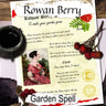 ROWAN BERRY SPELL, Make your Garden Grow, Wicca Garden Magic Blessing, Celtic Herb Spell, Garden Charm, Celtic Herb Rowan Flower Spell - Morgana Magick Spell