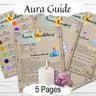 AURA GUIDE, Aura Cleansing and Protection, Aura Energy Healing, Aura Colors, Aura Cheat Sheets, Wicca Witch Aura, Digital Spellbook, 5 Pages - Morgana Magick Spell