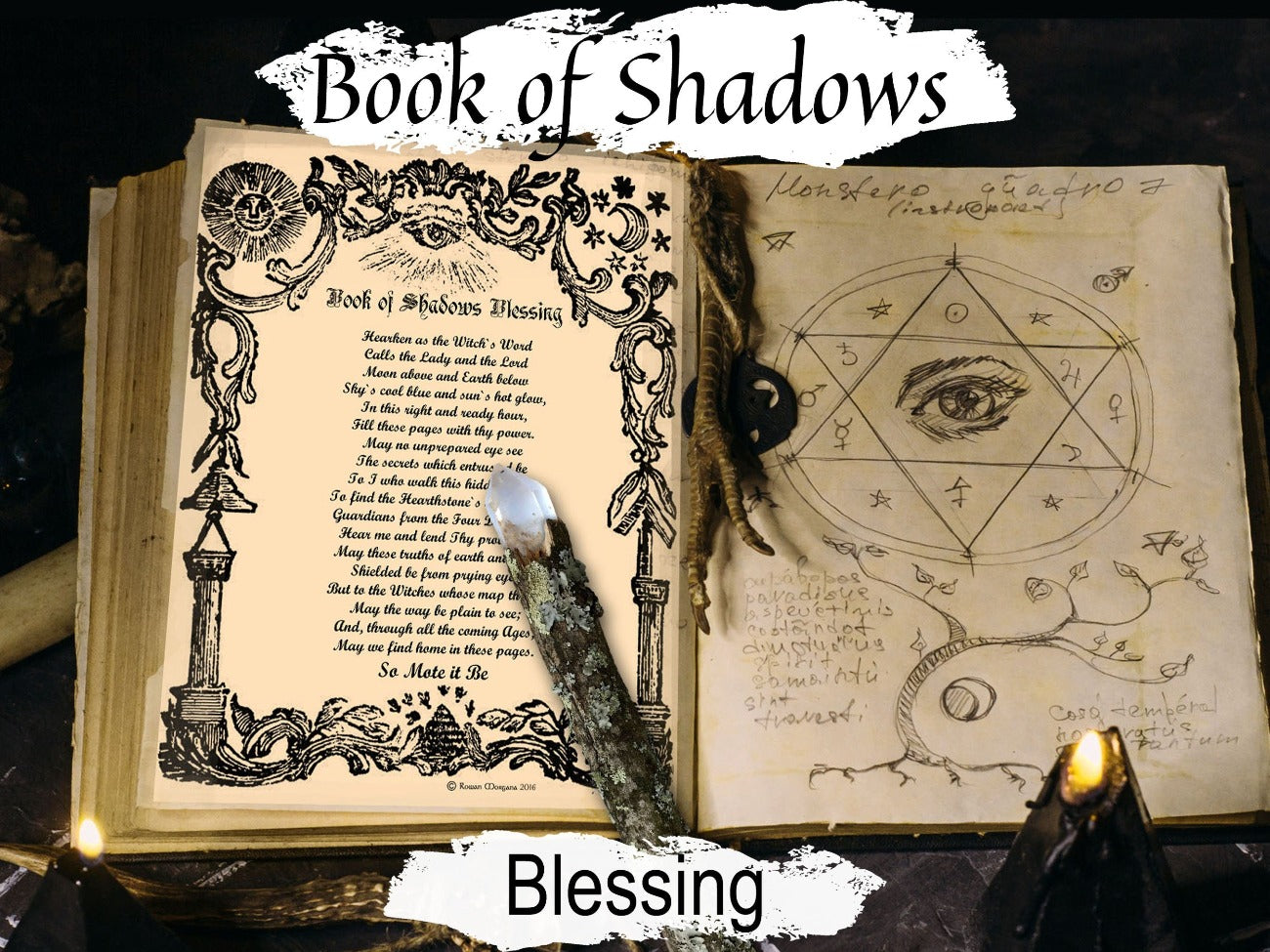 GRIMOIRE BLESSING, Book of Shadows Blessing Prayer, Wicca Grimoire Spell Book, Wicca Book Protection Ritual, Witchcraft Book Blessing Spell - Morgana Magick Spell