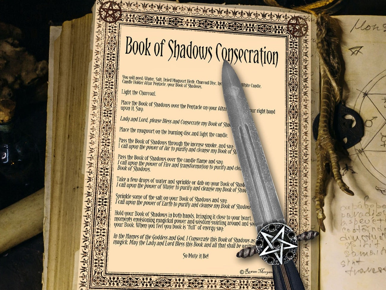 CONSECRATE GRIMOIRE, How to Bless and Empower Book of Shadows, Dedicate a Book of Shadows, Wicca Witchcraft Book Devotion, Sanctify a Book - Morgana Magick Spell