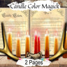 CANDLE COLOR CORRESPONDENCES 2 Pages, Wicca Candle flame, Magic intention rituals meditation & spells, Printable Spellbook, Baby Witch - Morgana Magick Spell