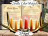 CANDLE COLOR CORRESPONDENCES 2 Pages, Wicca Candle flame, Magic intention rituals meditation & spells, Printable Spellbook, Baby Witch - Morgana Magick Spell