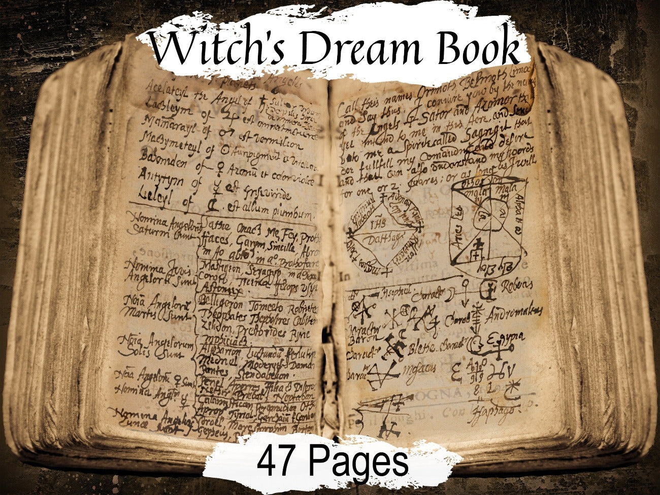 WITCHS DREAM BOOK, From 300 year old Grimore, Wicca Witchcraft, Instant Download, Lucid Dreams, Dream Guide Interpretations, 47 Pages - Morgana Magick Spell