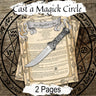 CAST a MAGICK CIRCLE, Sacred Space, Rituals Spells & Ceremonies, Call the Quarters, Witchcraft Divine Connection, Spirit Realm, 2 Pages - Morgana Magick Spell