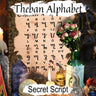 THEBAN ALPHABET, Secret Script, Occult Celestial Writing, Golden Dawn, Medieval Font, Egyptian Hieroglyphics, Witch's Alphabet Printable - Morgana Magick Spell