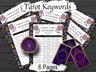 TAROT CHEAT SHEETS, Printable 5 Pages