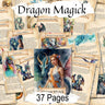 Dragon Magick Printable Spellbook - Complete 37 Page Grimoire, Ancient Mythology, Spirit Guide, Dragon Wings Rider, Elemental Incantations - Morgana Magick Spell