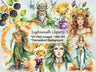 LUGHNASADH CLIPART, Lammas, Goddess Demeter, Sun God Lugh, Pagan Ritual Altar Art, Wicca Sabbat Graphics, 47 Watercolor PNGs, Commercial Use - Morgana Magick Spell