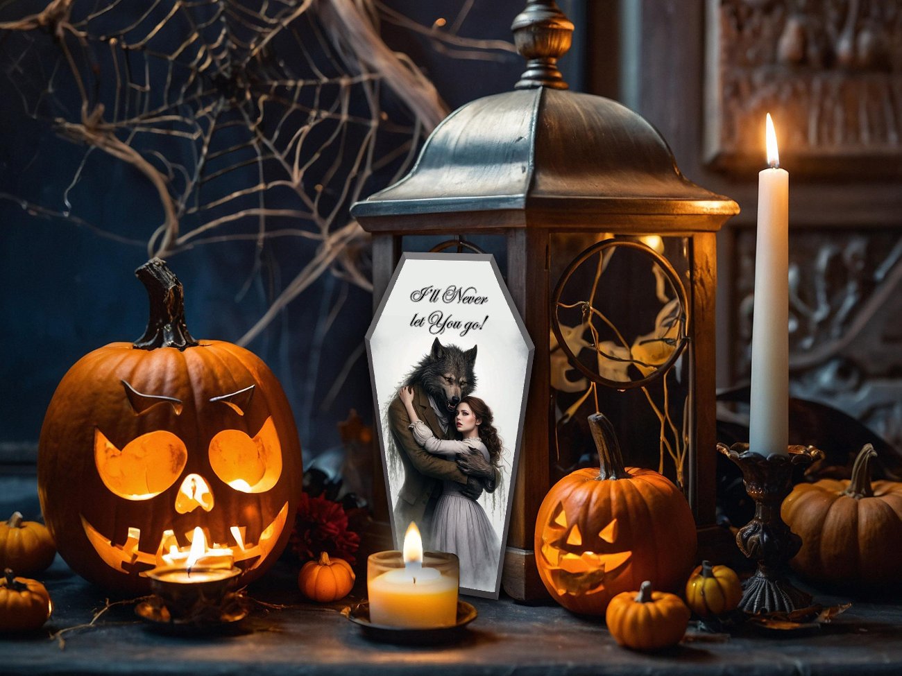 COFFIN CARDS, Halloween Vampire Girl, Horror Art Casket Decoration, Creepy Cute Tombstone, Samhain Gothic Bat Journal, 13 Printable Cards -Morgana Magick Spell