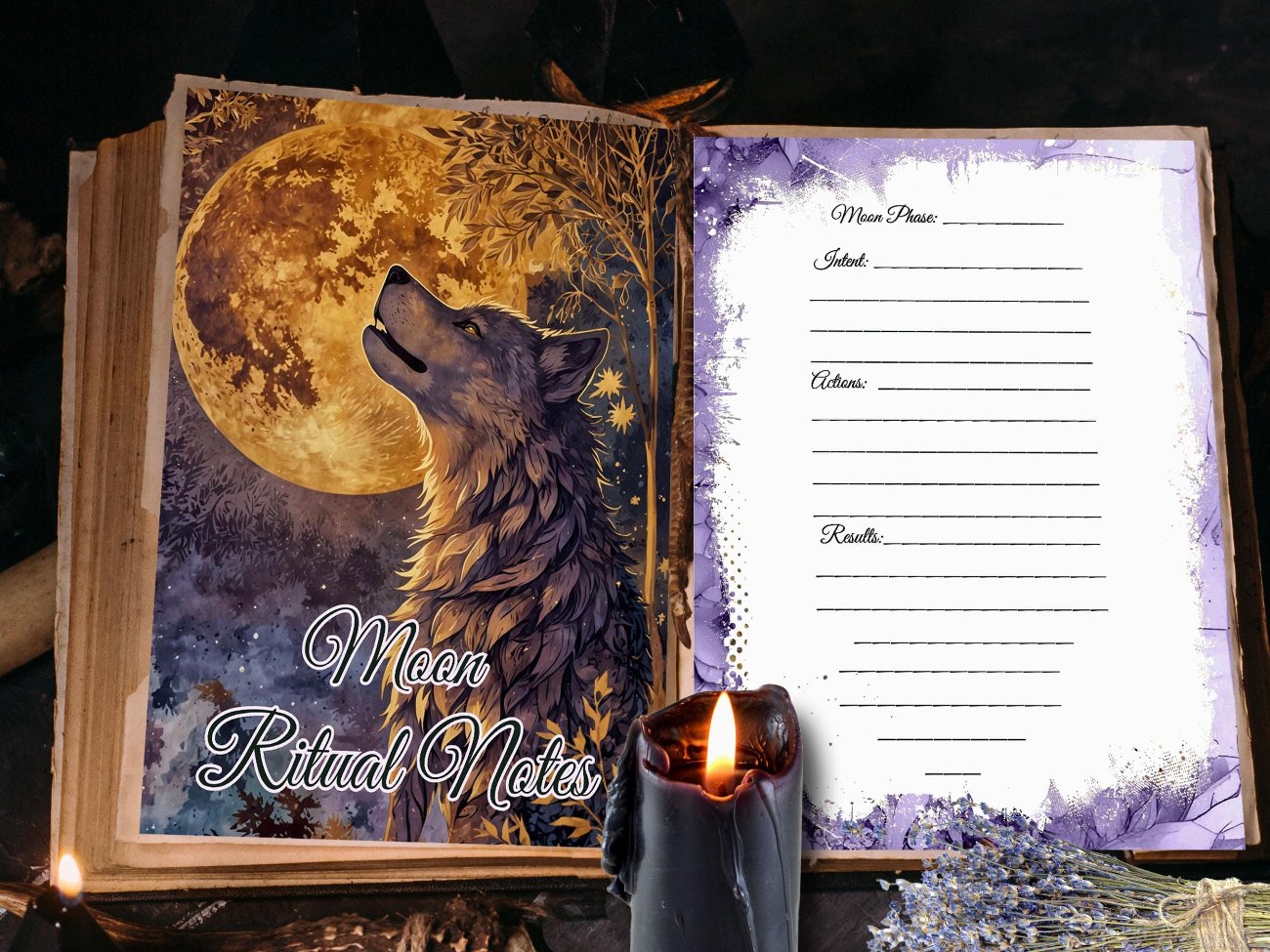 50 MAGIC lIFE, Logs Planners Journals, Shadow Work, Book of Shadows, Grimoire, 103 Printable pages, Celestial Notebook, Witchcraft