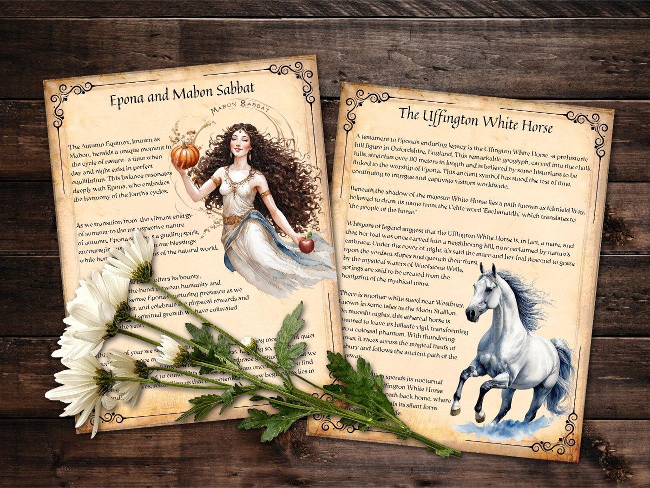 EPONA, Celtic Horse Goddess Guide, White Mare of Protection, Abundance & Prosperity Spells, 18 Printable Pages, Eponalia Ritual and Prayers - Morgana Magick Spell