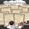 SAMHAIN SPELL CARDS, Halloween Spells and Magic, 10 Printable Postcards, Wicca Sabbat Altar, Pagan Witch Gift - Morgana Magick Spell