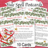 YULE SPELL CARDS, Spells and Magic, 10 Printable Postcards, 5.5&quot; x 4.5&quot;, Wicca Sabbat Altar, Winter Solstice Altar Rituals - Morgana Magick Spell