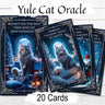 YULE CAT ORACLE, Jólakötturinn Tarot, Inspirational Message Cards, Icelandic Christmas Cat, Winter Solstice, Pagan Gift, 20 Printable Cards - Morgana Magick Spell