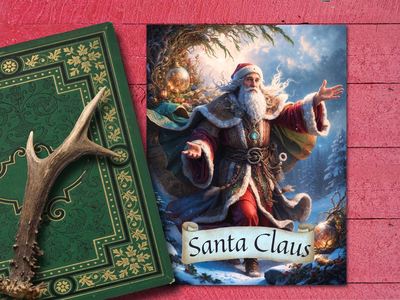 SANTA CLAUS Grimoire Pages – A Magical Yule Addition to Your Practice, 10 pages, Father Christmas, St. Nicholas, Sinterklaas- Morgana Magick Spell