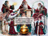 MAGIC SANTA CLAUS - Christmas Digital Prints, 26 Watercolor Art PNGs for Commercial Use