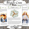 BRIGID&#39;S CROSS, Printable Pages for Your Imbolc Grimoire,  History Symbolism and Teachings, How To Instructions - Morgana Magick Spell